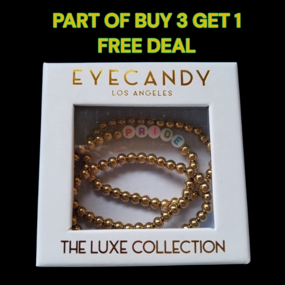 🌈✨🏳️‍🌈PRIDE  PRIDE Eye Candy Tri-Stretch Bracelet NWT & Box🏳️‍🌈✨🌈